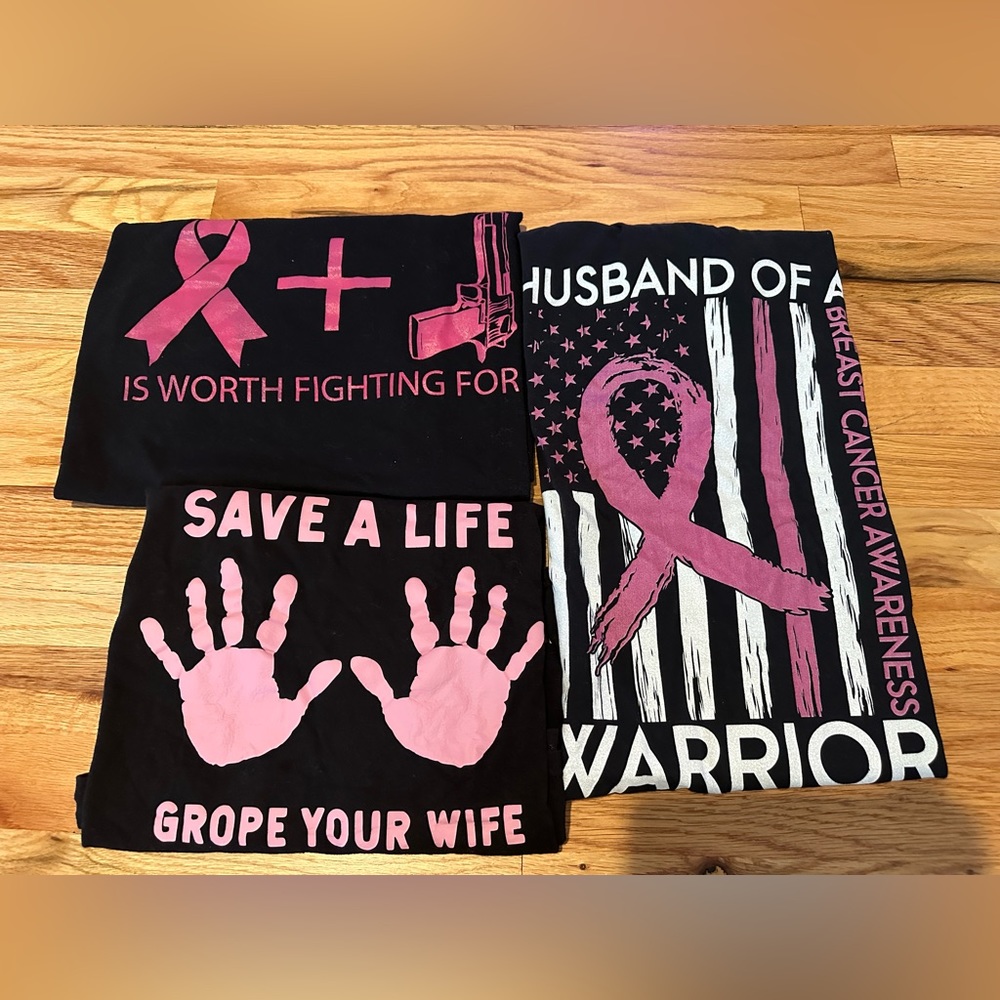 Husband Breast Cancer Awareness Shirts -Large